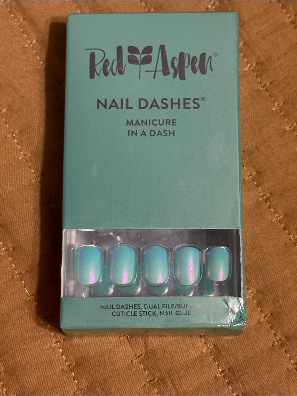 Red Aspen Nail Dashes Press-On Nails - Teal Iridescent